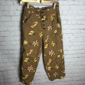 Floral wide leg Madewell pants